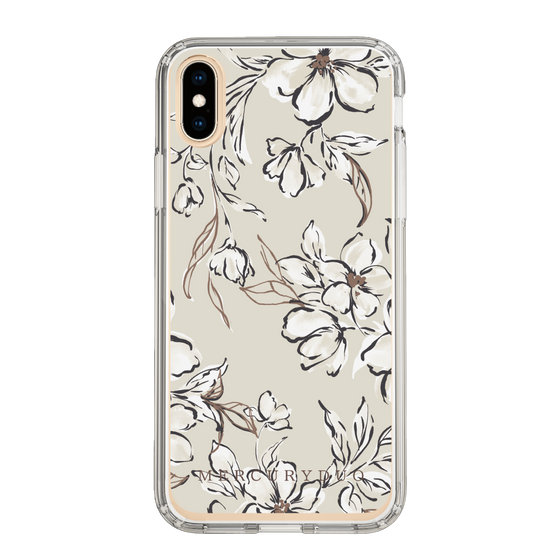 Slim Protection Case［ MERCURYDUO - BotanicalFlower - Beige ］