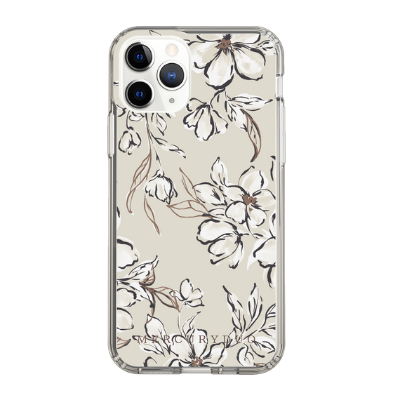 Slim Protection Case［ MERCURYDUO - BotanicalFlower - Beige ］