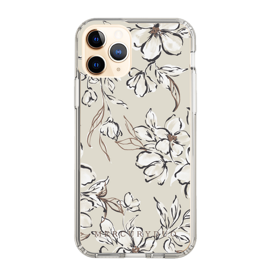 Slim Protection Case［ MERCURYDUO - BotanicalFlower - Beige ］