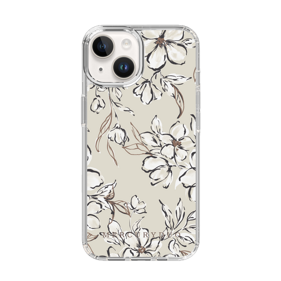 Slim Protection Case［ MERCURYDUO - BotanicalFlower - Beige ］