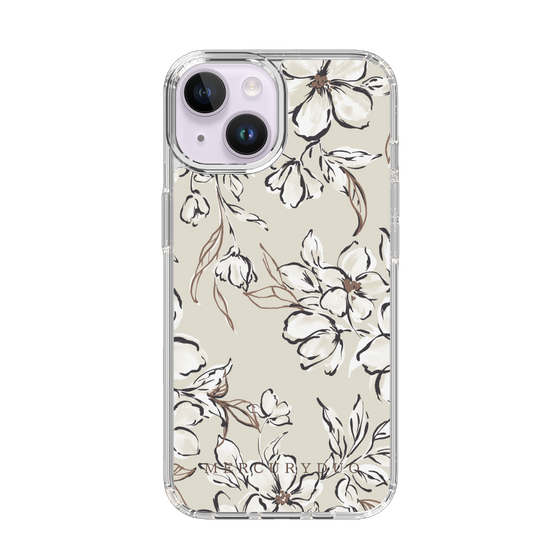 Slim Protection Case［ MERCURYDUO - BotanicalFlower - Beige ］