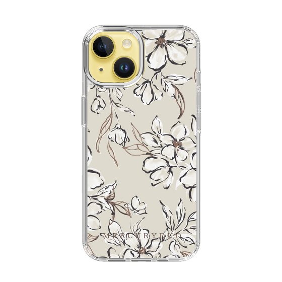 Slim Protection Case［ MERCURYDUO - BotanicalFlower - Beige ］