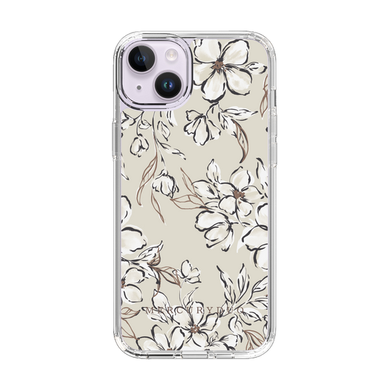 Slim Protection Case［ MERCURYDUO - BotanicalFlower - Beige ］