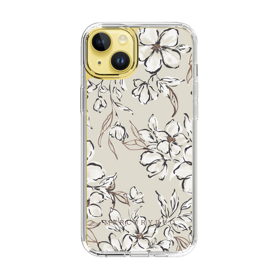 Slim Protection Case［ MERCURYDUO - BotanicalFlower - Beige ］