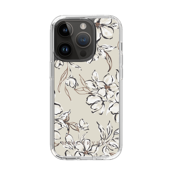 Slim Protection Case［ MERCURYDUO - BotanicalFlower - Beige ］