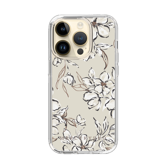 Slim Protection Case［ MERCURYDUO - BotanicalFlower - Beige ］