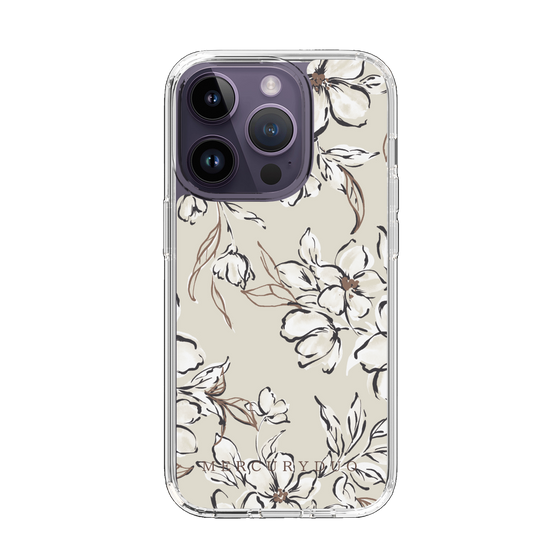 Slim Protection Case［ MERCURYDUO - BotanicalFlower - Beige ］
