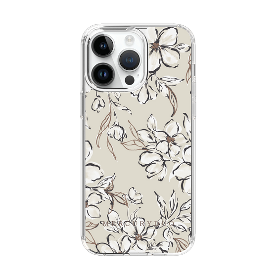 Slim Protection Case［ MERCURYDUO - BotanicalFlower - Beige ］