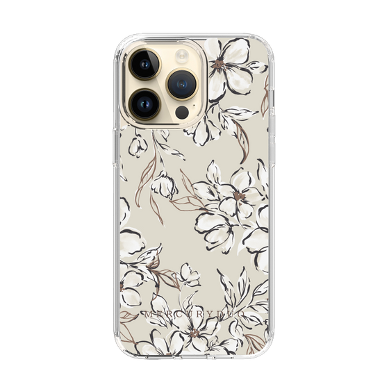 Slim Protection Case［ MERCURYDUO - BotanicalFlower - Beige ］