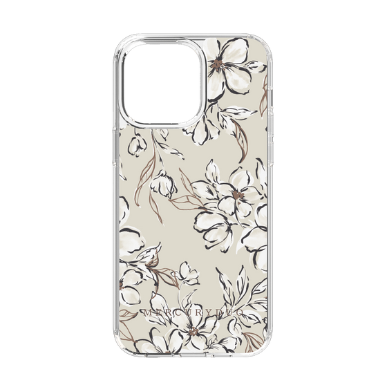 Slim Protection Case［ MERCURYDUO - BotanicalFlower - Beige ］