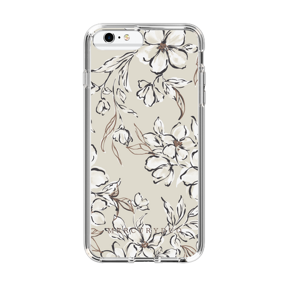 Slim Protection Case［ MERCURYDUO - BotanicalFlower - Beige ］