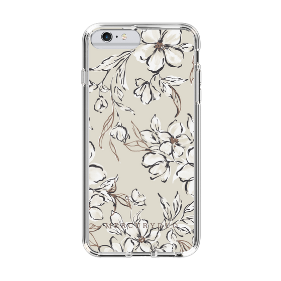 Slim Protection Case［ MERCURYDUO - BotanicalFlower - Beige ］