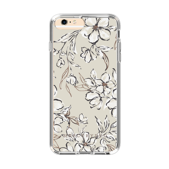 Slim Protection Case［ MERCURYDUO - BotanicalFlower - Beige ］