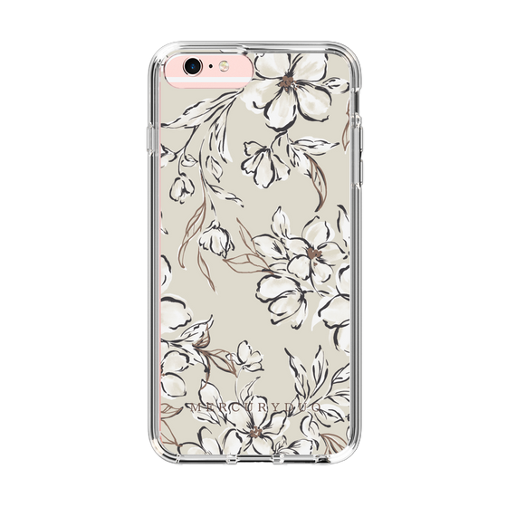 Slim Protection Case［ MERCURYDUO - BotanicalFlower - Beige ］