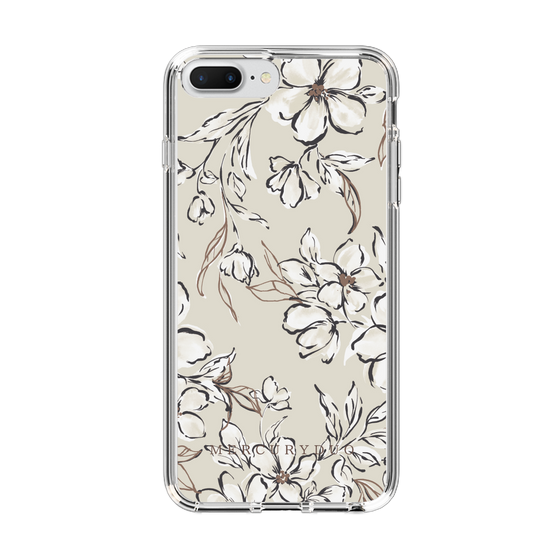 Slim Protection Case［ MERCURYDUO - BotanicalFlower - Beige ］