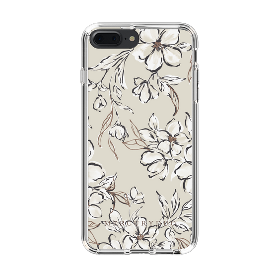 Slim Protection Case［ MERCURYDUO - BotanicalFlower - Beige ］