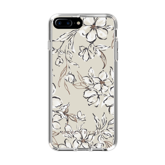 Slim Protection Case［ MERCURYDUO - BotanicalFlower - Beige ］