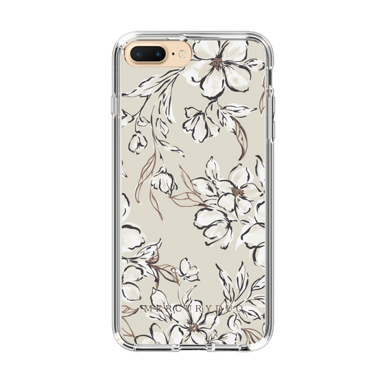 Slim Protection Case［ MERCURYDUO - BotanicalFlower - Beige ］