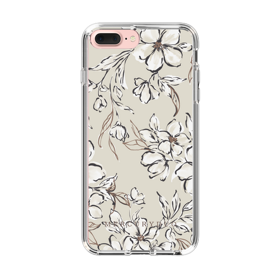 Slim Protection Case［ MERCURYDUO - BotanicalFlower - Beige ］