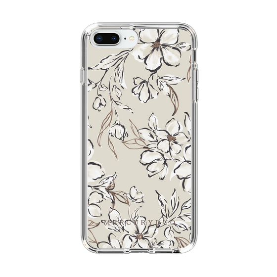 Slim Protection Case［ MERCURYDUO - BotanicalFlower - Beige ］