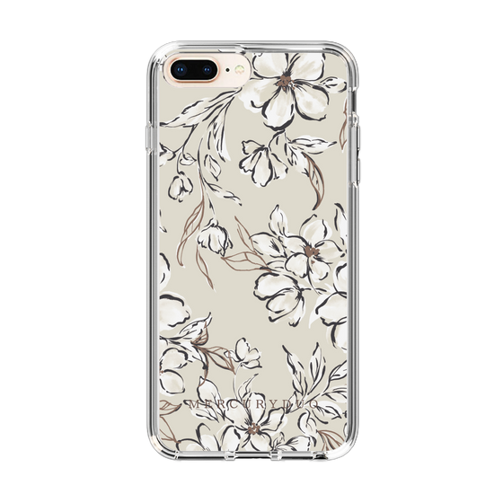 Slim Protection Case［ MERCURYDUO - BotanicalFlower - Beige ］