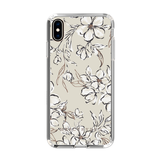 Slim Protection Case［ MERCURYDUO - BotanicalFlower - Beige ］