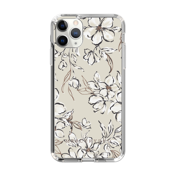 Slim Protection Case［ MERCURYDUO - BotanicalFlower - Beige ］
