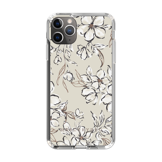 Slim Protection Case［ MERCURYDUO - BotanicalFlower - Beige ］