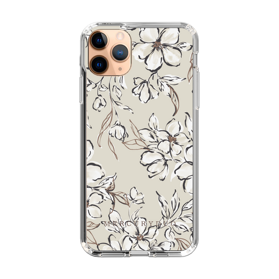 Slim Protection Case［ MERCURYDUO - BotanicalFlower - Beige ］