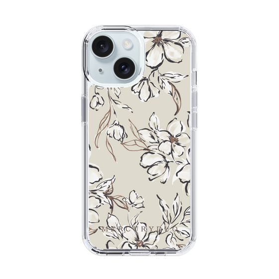 Slim Protection Case［ MERCURYDUO - BotanicalFlower - Beige ］