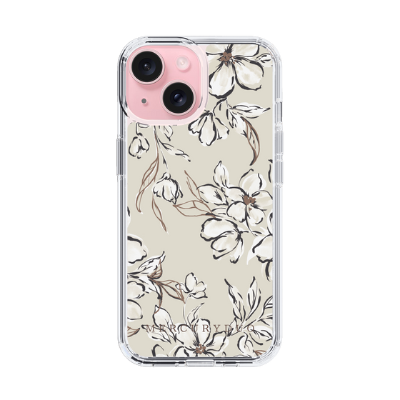 Slim Protection Case［ MERCURYDUO - BotanicalFlower - Beige ］