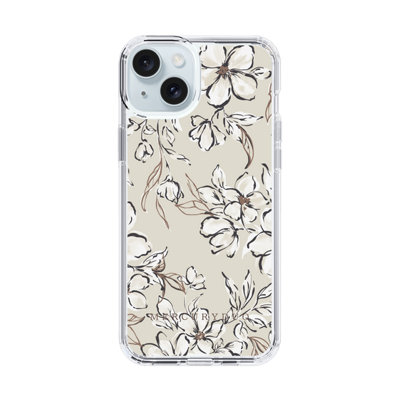 Slim Protection Case［ MERCURYDUO - BotanicalFlower - Beige ］