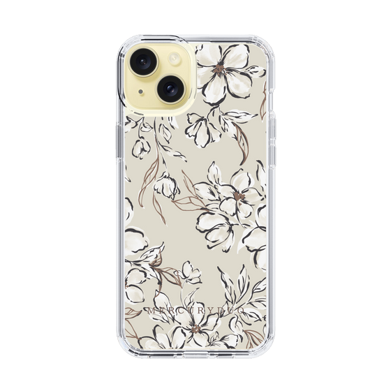 Slim Protection Case［ MERCURYDUO - BotanicalFlower - Beige ］