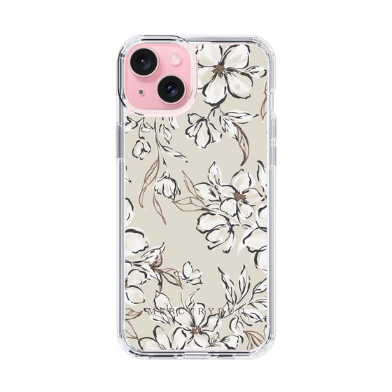 Slim Protection Case［ MERCURYDUO - BotanicalFlower - Beige ］