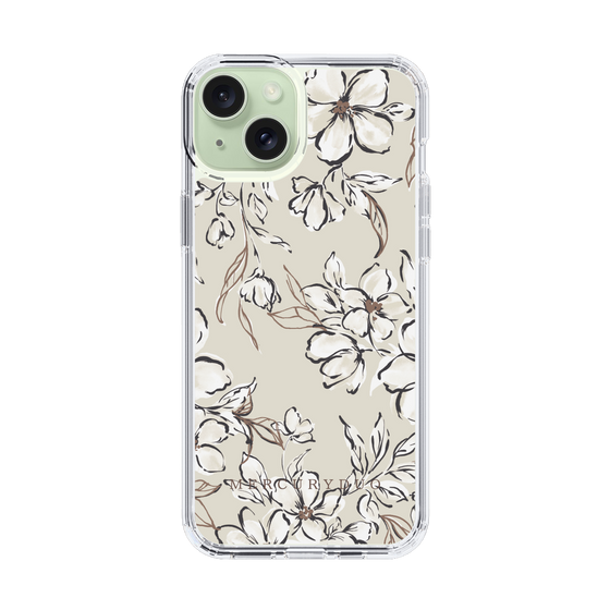 Slim Protection Case［ MERCURYDUO - BotanicalFlower - Beige ］