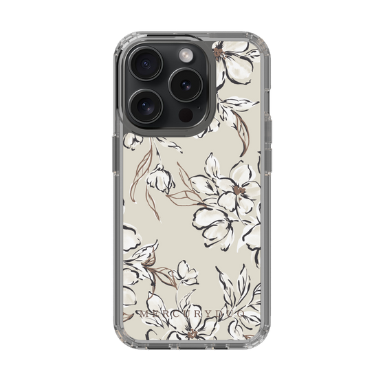 Slim Protection Case［ MERCURYDUO - BotanicalFlower - Beige ］