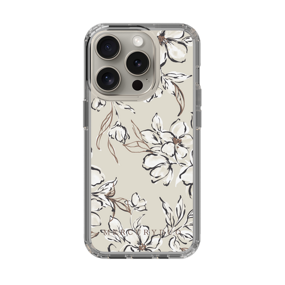 Slim Protection Case［ MERCURYDUO - BotanicalFlower - Beige ］