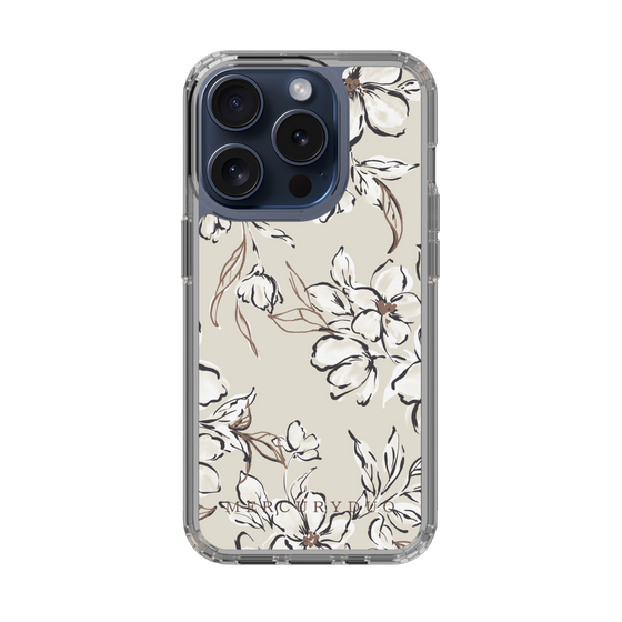 Slim Protection Case［ MERCURYDUO - BotanicalFlower - Beige ］