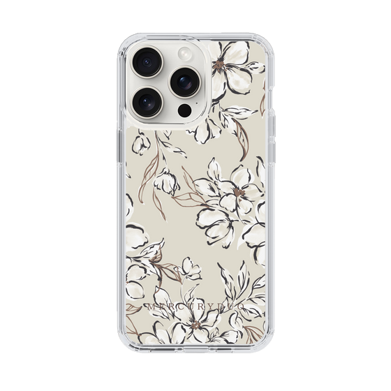 Slim Protection Case［ MERCURYDUO - BotanicalFlower - Beige ］