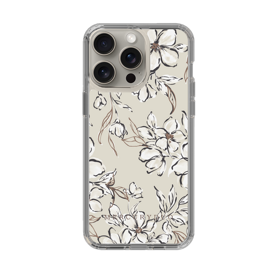 Slim Protection Case［ MERCURYDUO - BotanicalFlower - Beige ］