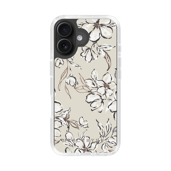Slim Protection Case［ MERCURYDUO - BotanicalFlower - Beige ］