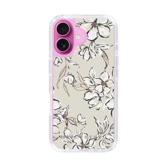 Slim Protection Case［ MERCURYDUO - BotanicalFlower - Beige ］