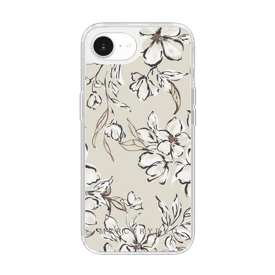 Slim Protection Case［ MERCURYDUO - BotanicalFlower - Beige ］