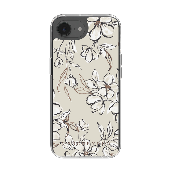 Slim Protection Case［ MERCURYDUO - BotanicalFlower - Beige ］