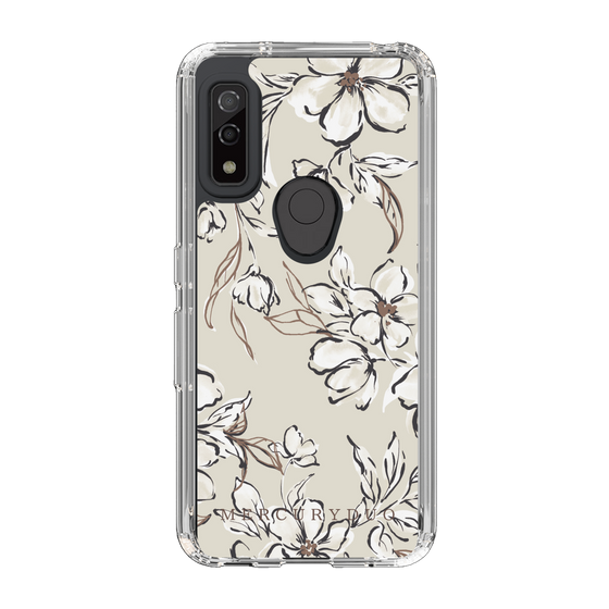 Slim Protection Case［ MERCURYDUO - BotanicalFlower - Beige ］