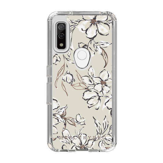 Slim Protection Case［ MERCURYDUO - BotanicalFlower - Beige ］