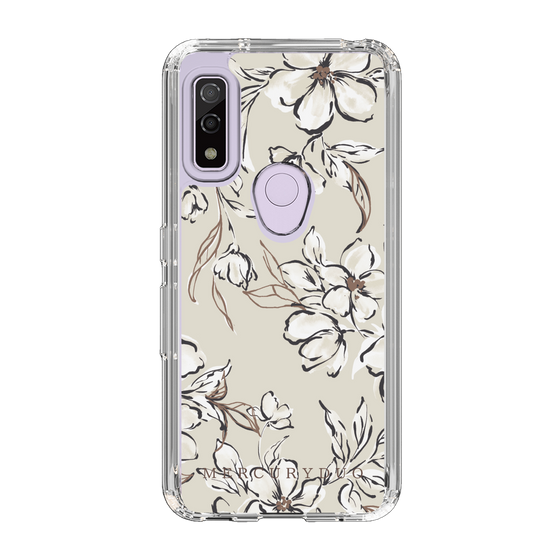 Slim Protection Case［ MERCURYDUO - BotanicalFlower - Beige ］
