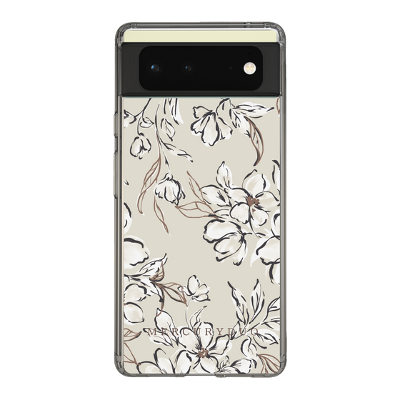 Slim Protection Case［ MERCURYDUO - BotanicalFlower - Beige ］