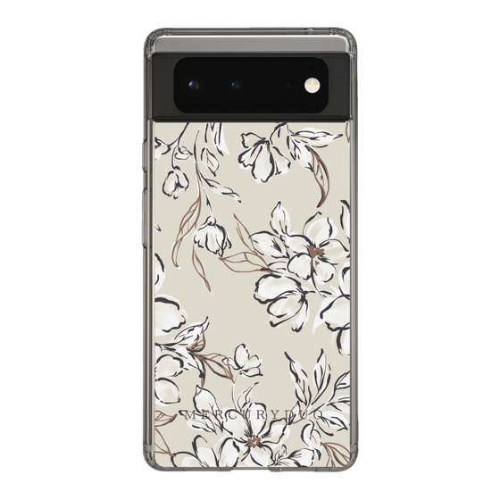 Slim Protection Case［ MERCURYDUO - BotanicalFlower - Beige ］