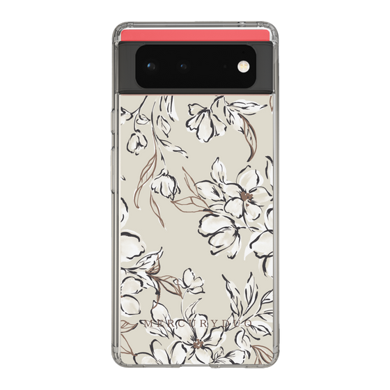 Slim Protection Case［ MERCURYDUO - BotanicalFlower - Beige ］